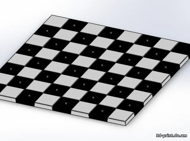 3D-модель "Шахматная доска - пазл" 3D-модель "Шахматная доска - пазл"