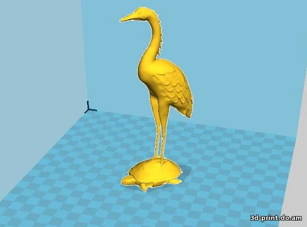 3D-модель "Цапля на черепахе"