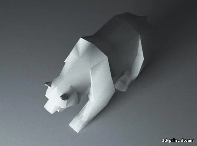 3D-модель "Медведь низкополигональный" 3D-модель "Медведь низкополигональный"