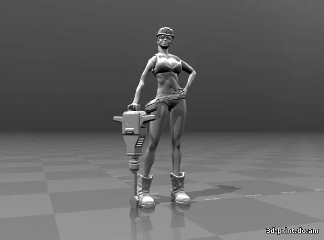 3D-модель "Женщина работница"