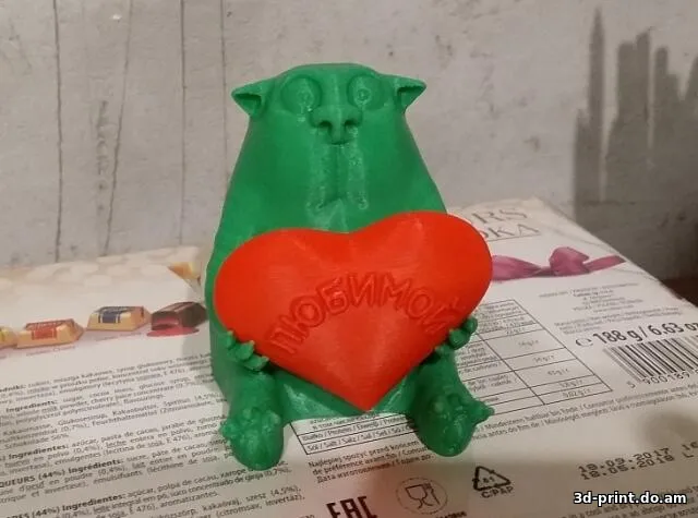 3D-модель "Кот ко дню святого Валентина" 3D-модель "Кот ко дню святого Валентина"