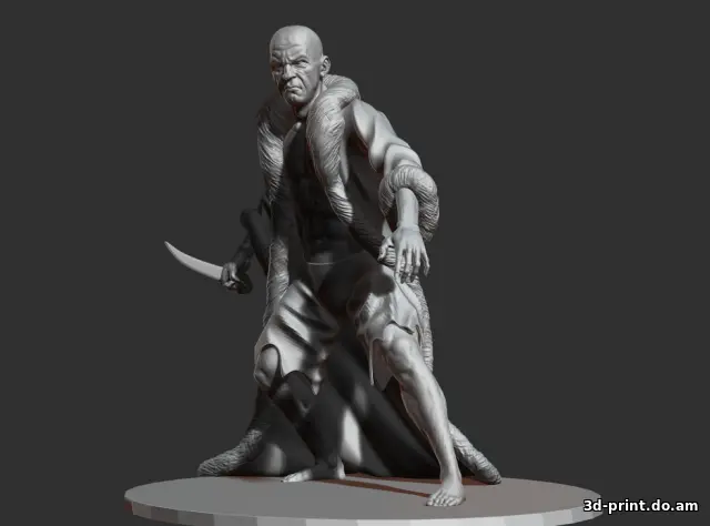 3D-модель "Мужик с ножом" 3D-модель "Мужик с ножом"