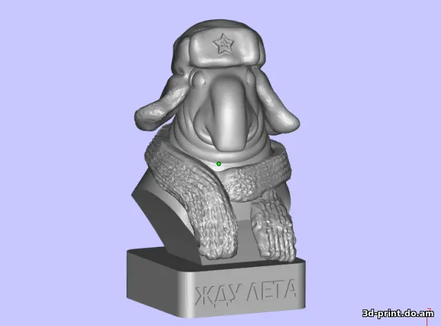 3D-модель "Жду лета - Бюст Ждуна"