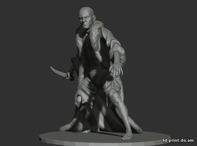 3D-модель "Мужик с ножом"