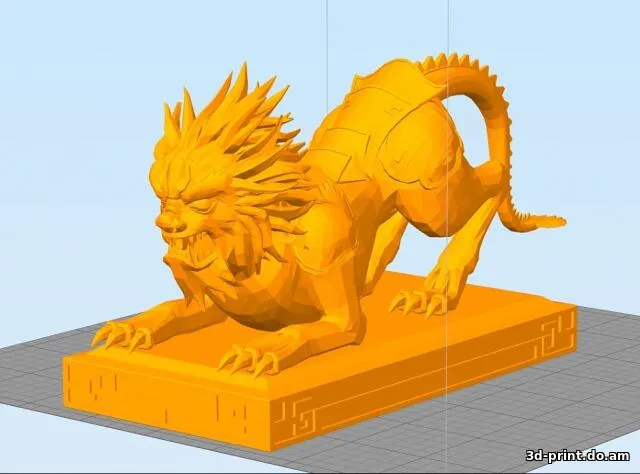 3D-модель "Китайский дракон в броне"